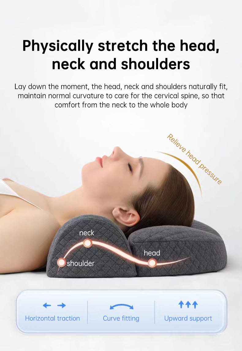 Bed Side Sleeping Pillow Neck Pain Relief Ergonomic Cervical Memory Foam Pillow